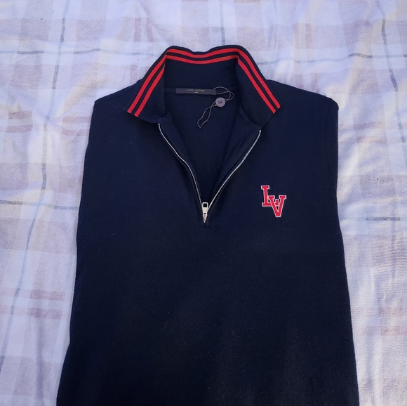 Louis Vuitton navy blue quater zip Japan Exclusive. Size small. - Picture 2 of 5